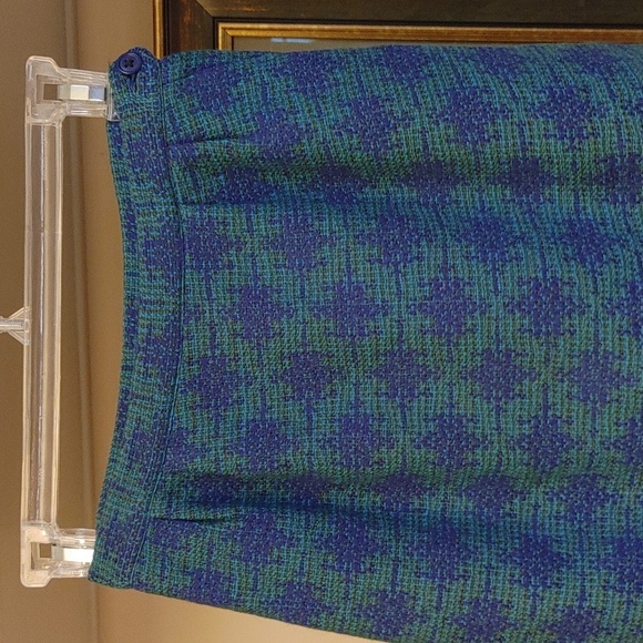 VTG Tailored Woven Wool Skirt XS-S Violet-Blue, Turquoise, Khaki-Green - Picture 4 of 15